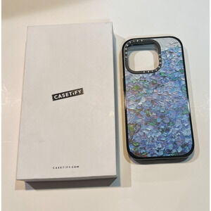 CASETiFY for iPhone 15 Pro Case Hydrangea Blue/Black/Floral